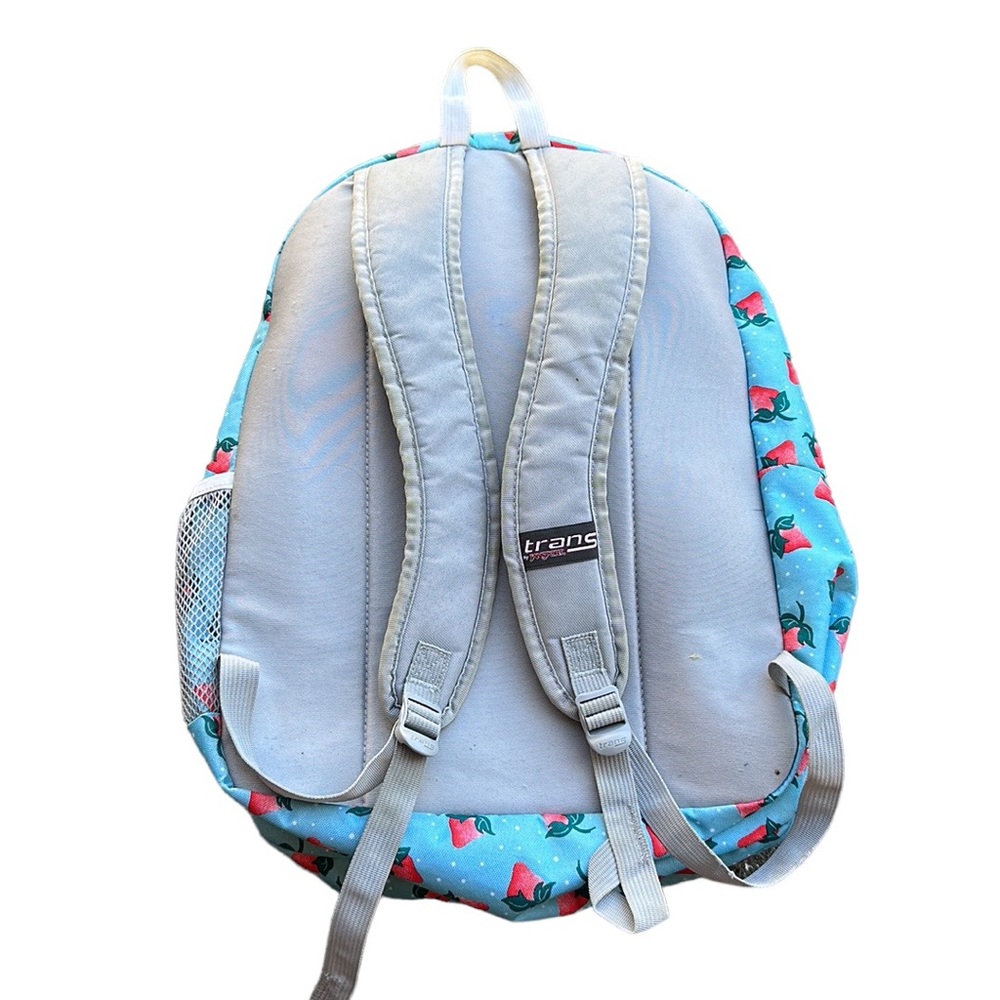 Trans Jansport Strawberry Backpack Blue Gray Gem